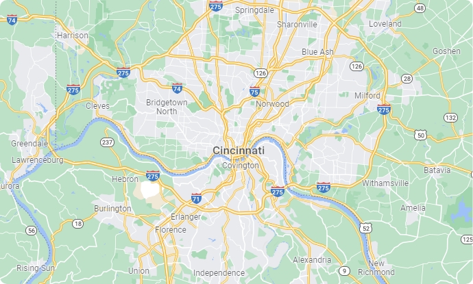 Teasdale Fenton Cleaning & Property Restoration Service Area Map